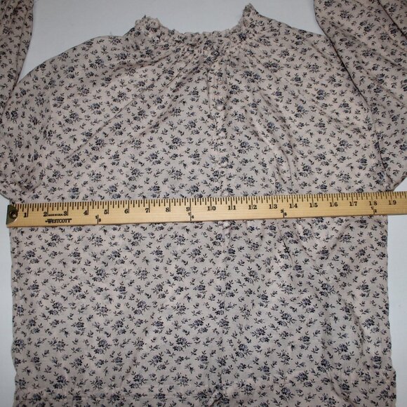 Joie Top Sz S Lt Pink Lavender Multi Color Floral Collared Cotton Viscose Top - Picture 12 of 13